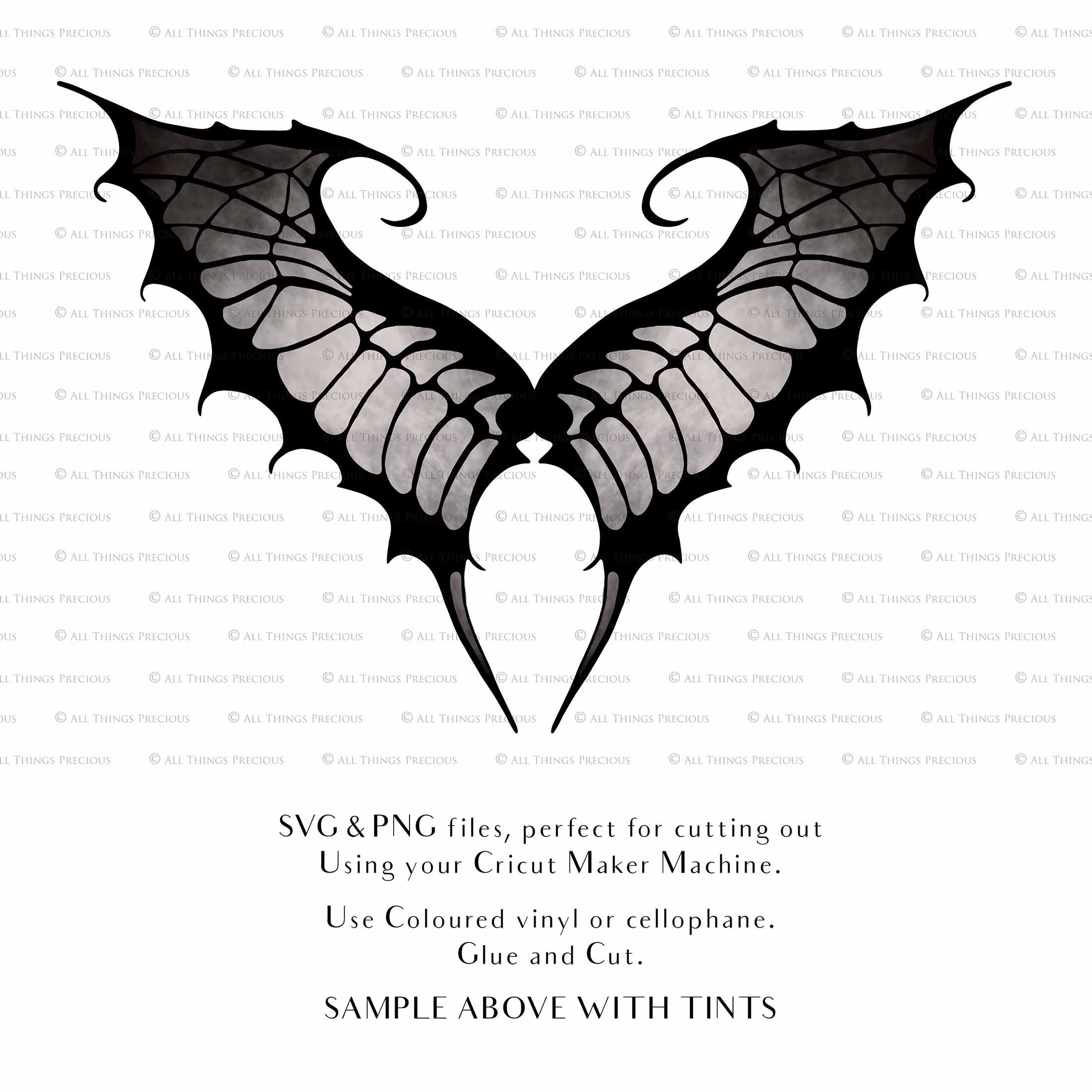 SVG & PNG Fairy Wing files for Cricut or Silhouette Cameo Cutting Machine. To create wearable fairy wings, in adult or children sizes.  Use this graphic design for Halloween Costumes, Fantasy or Cosplay or photography. Use as prints in weddings, engagements or baby shower invitations. for you to cut and assemble.
